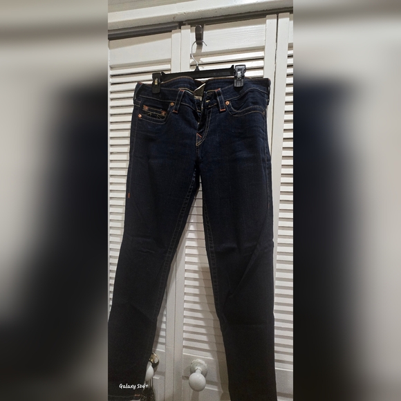 True Religion Women's Dark Blue Jeans Size 32 Great Condition - Picture 3 of 8